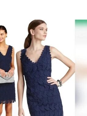 💙NWT $368 Lilly Pulitzer Reeve Navy  Embroidered Lace Sailboat Dress Size 6💙